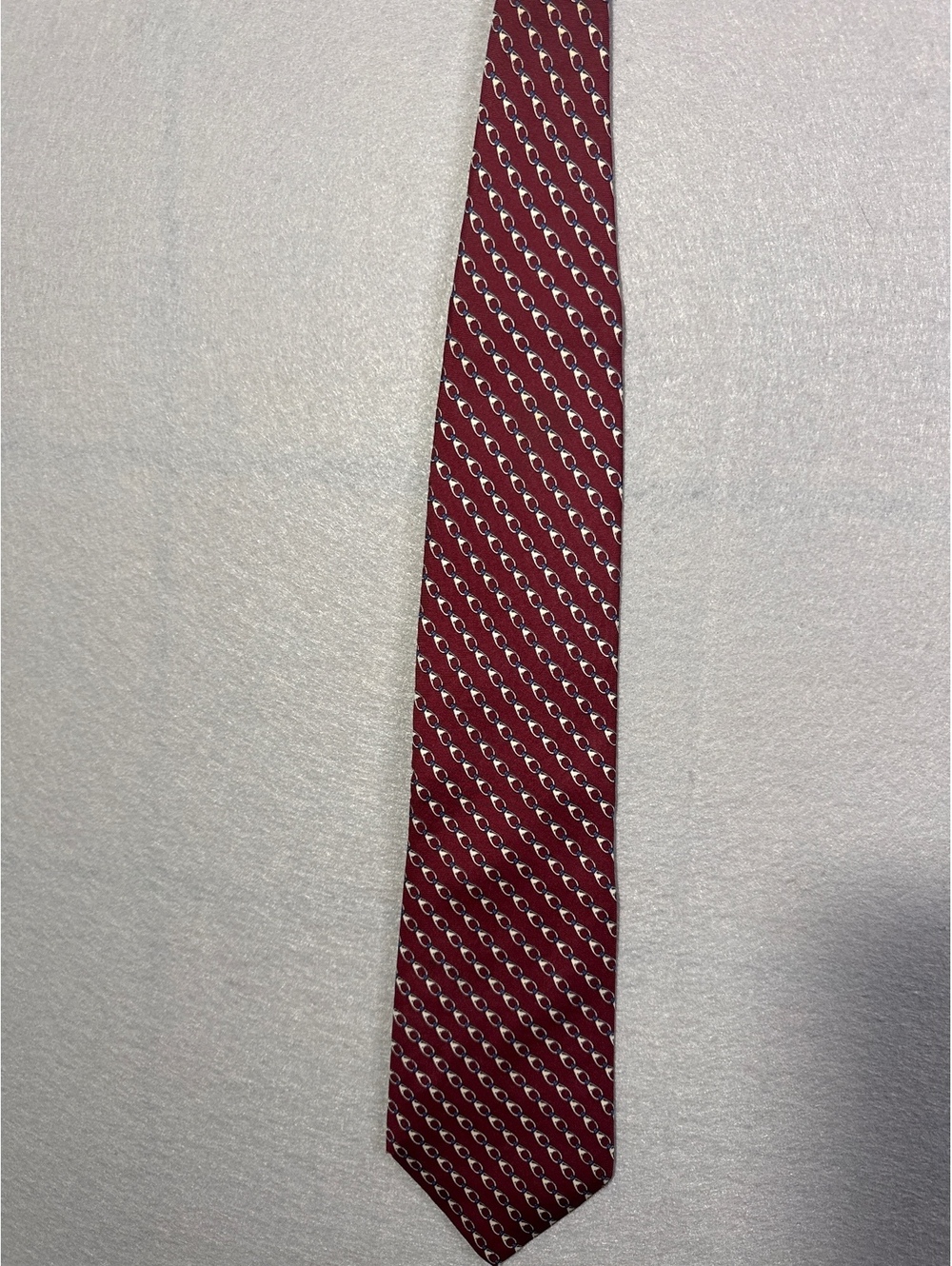 J's A. Bank Executive Collection Men's Red Patterned Tie